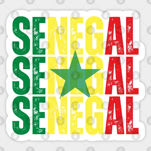 Senegal flag, senegalese flag Sticker by eka123